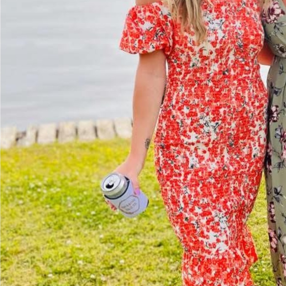 Hello Molly Red Floral Midi Dress